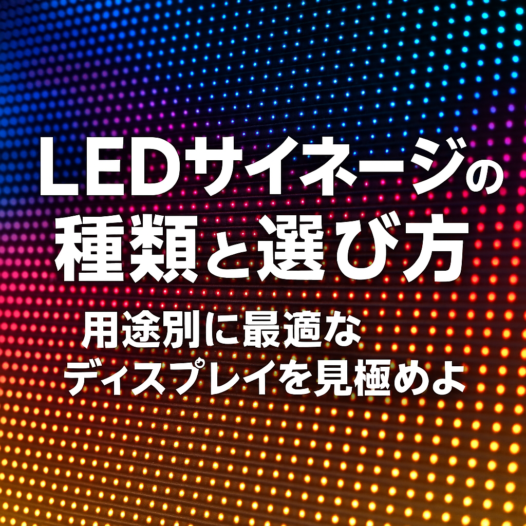 LEDサイネージの種類と選び方